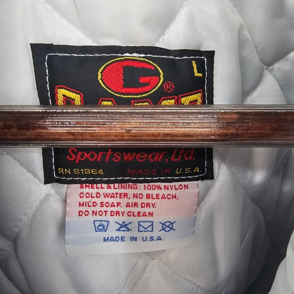 Vintage Golden Bears Softball‎ Jacket Mens L Embroidered Snap Front Retro
